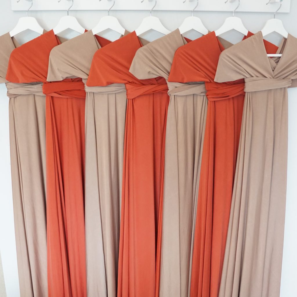 Autumn and Champagne multiway dresses multiway dress bridesmaid dress orange dress