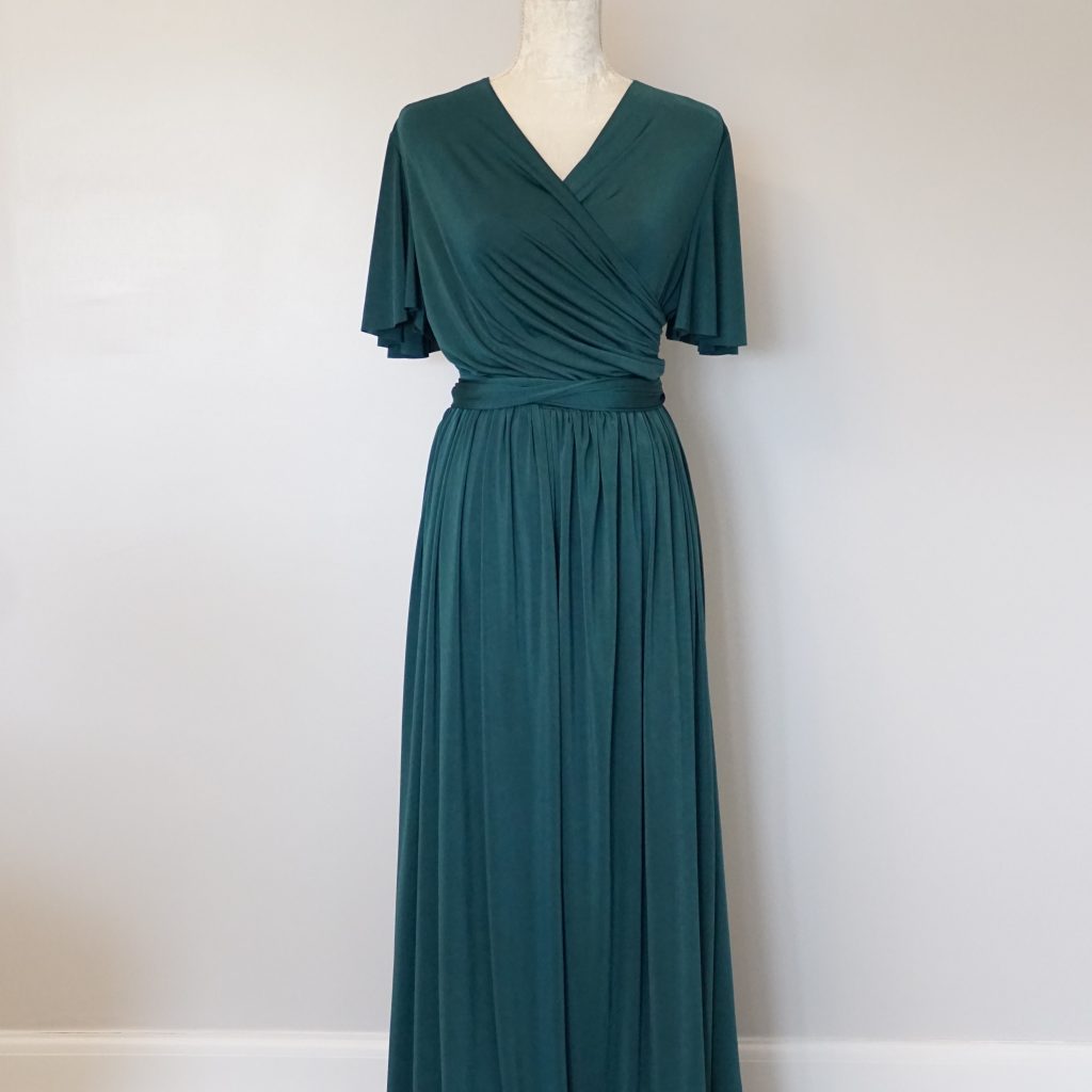 Flutter Sleeve Wrap Dress Bridesmaid Wrap Dress