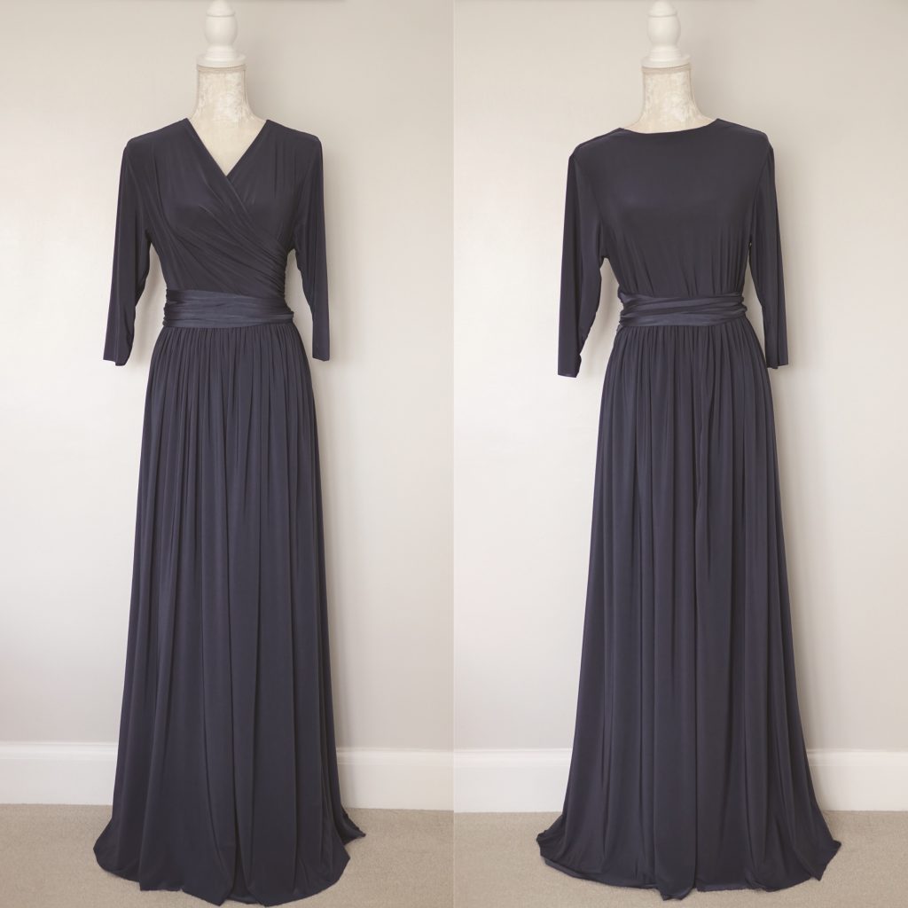 Blue Wrap Dress Blue Bridesmaid Dress